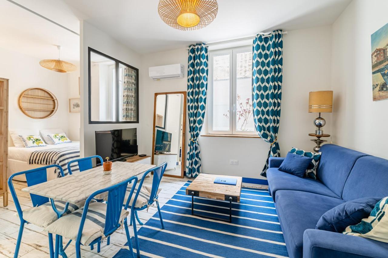 Studio Bleu 29M2, 120M Vieux-Port , Clim ,Wifi, Acces Autonome Avec Code Marsilya Dış mekan fotoğraf